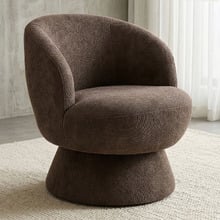 Eloise Chenille Swivel Armchair